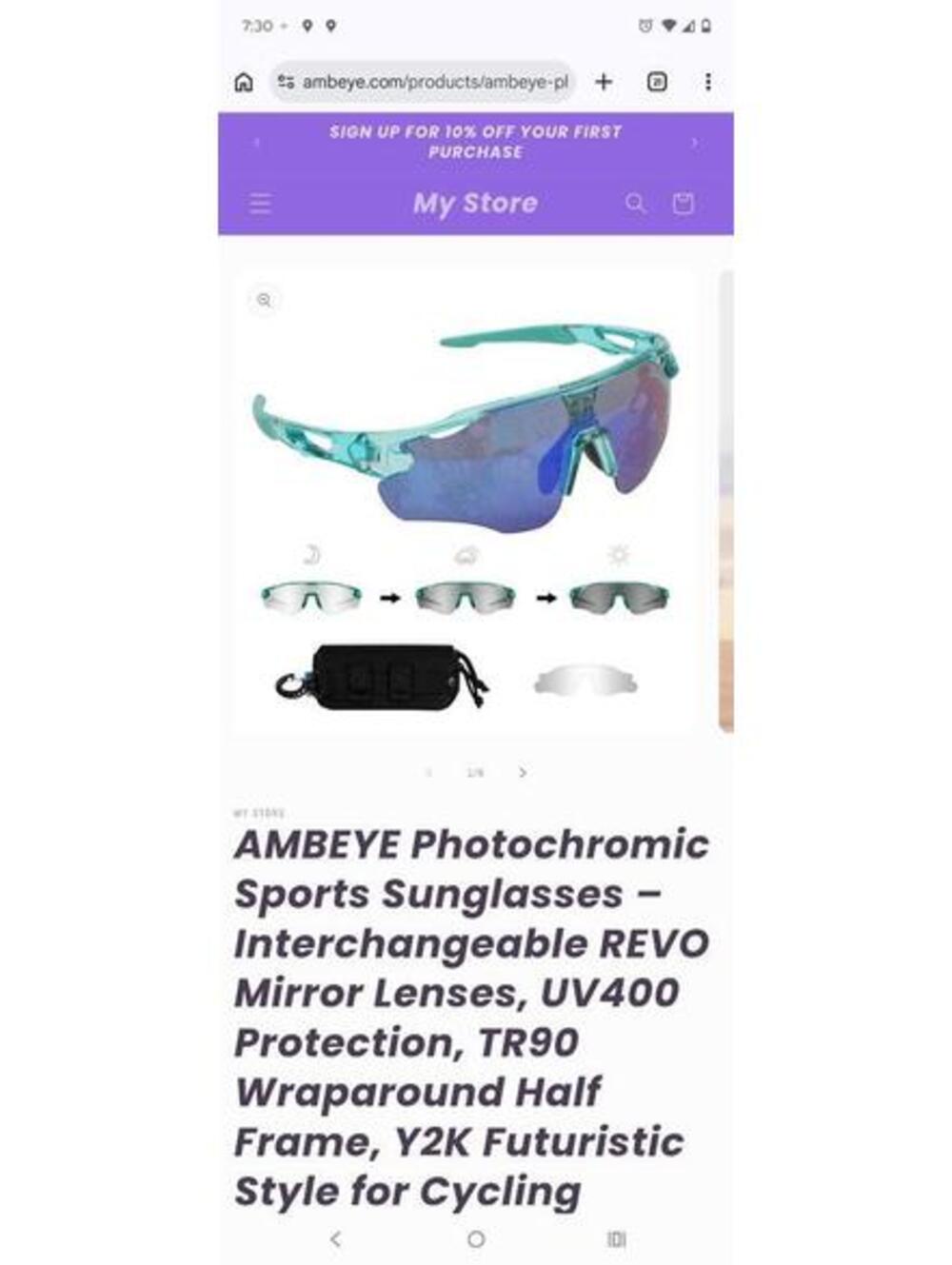 AMBEYE Photochromic Sports Sunglasses [COPY]